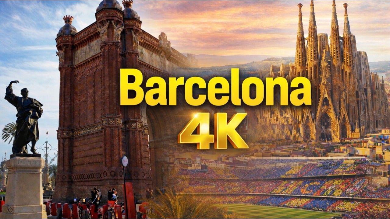 Barcelone comme si vous y &eacute;tiez 🇪🇸 | Walking Tour 4K