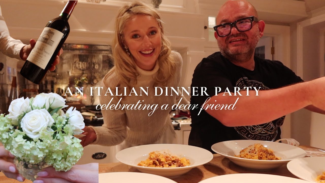 ITALIAN DINNER PARTY | HOSTING, TABLE-SCAPING, FLORAL ARRANGING, RECIPES & RAIDING THE WINE CELLAR