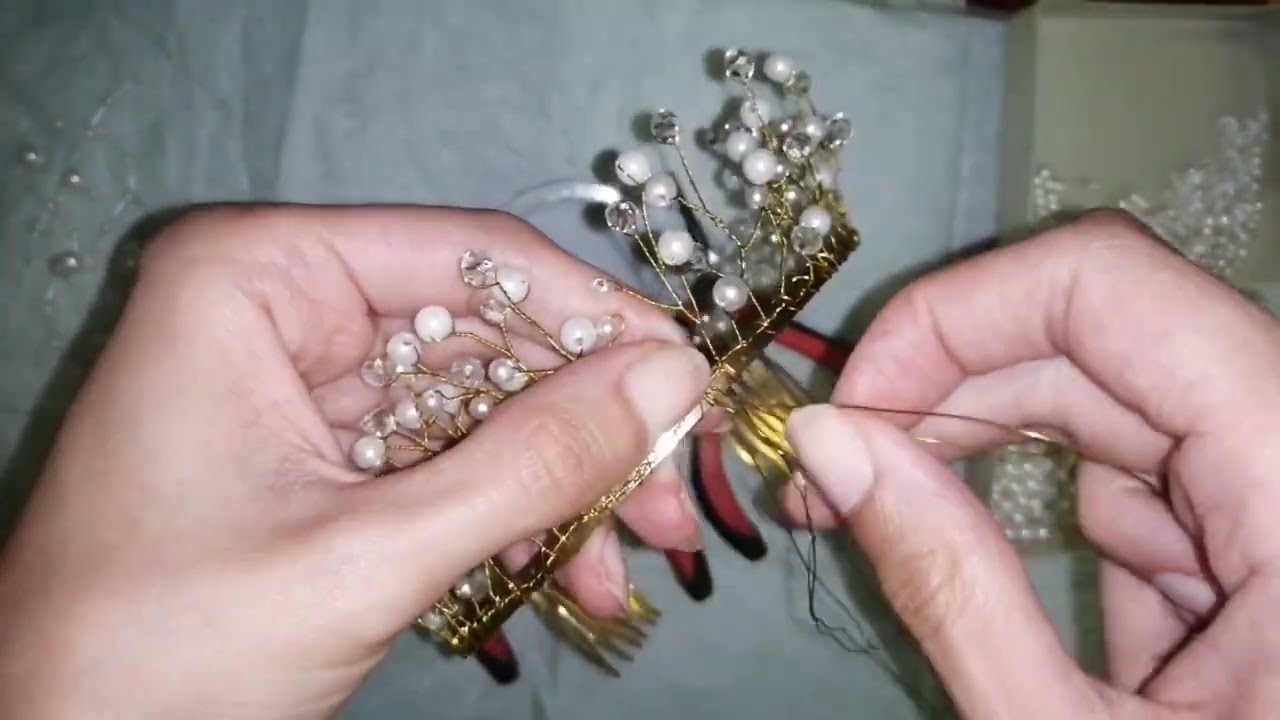 Saç aksesuarı / Mirvaridən tac hazırlanması /Tac model /Hair accessories / Pearl accessories