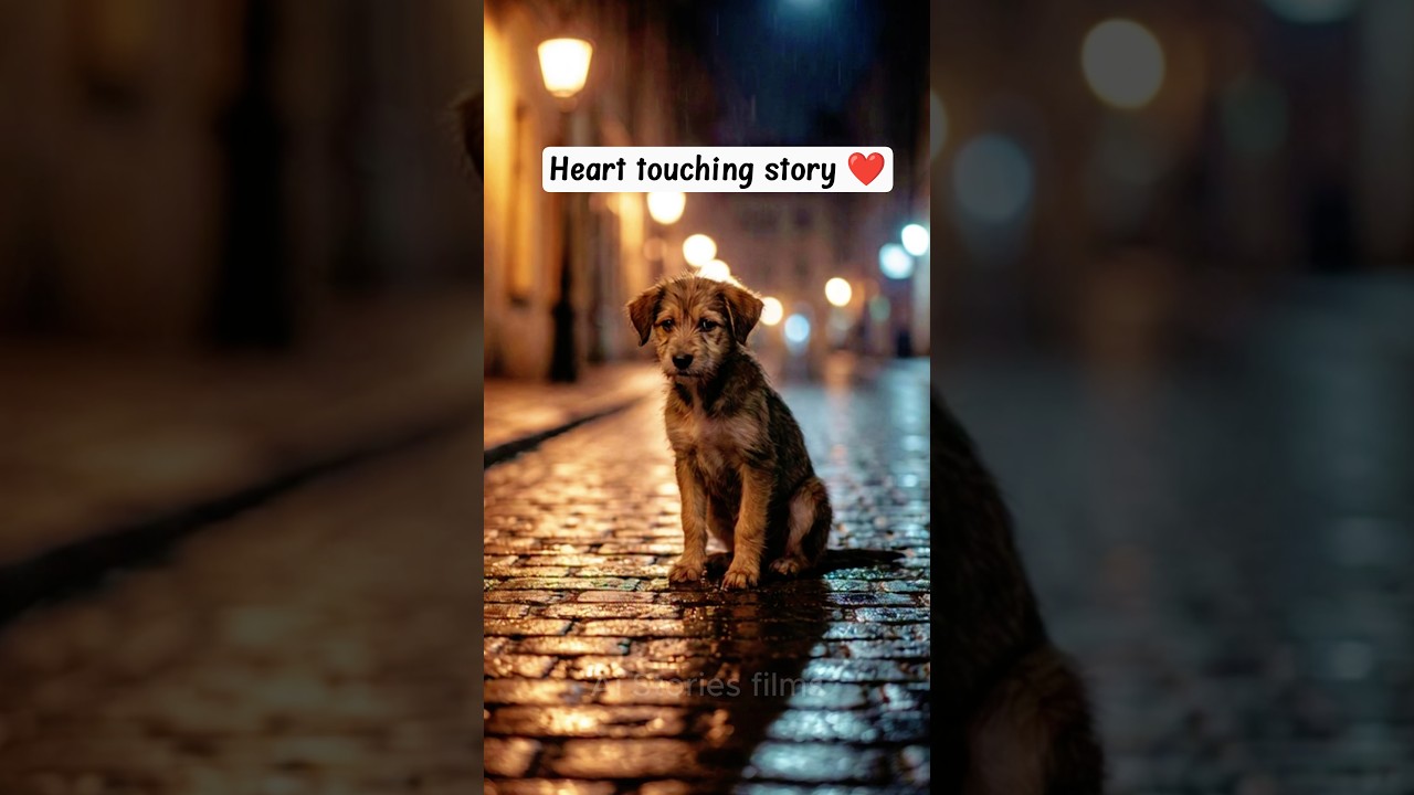 Cute Puppy sad in rain🥹🥺 | Ai Heart touching story
