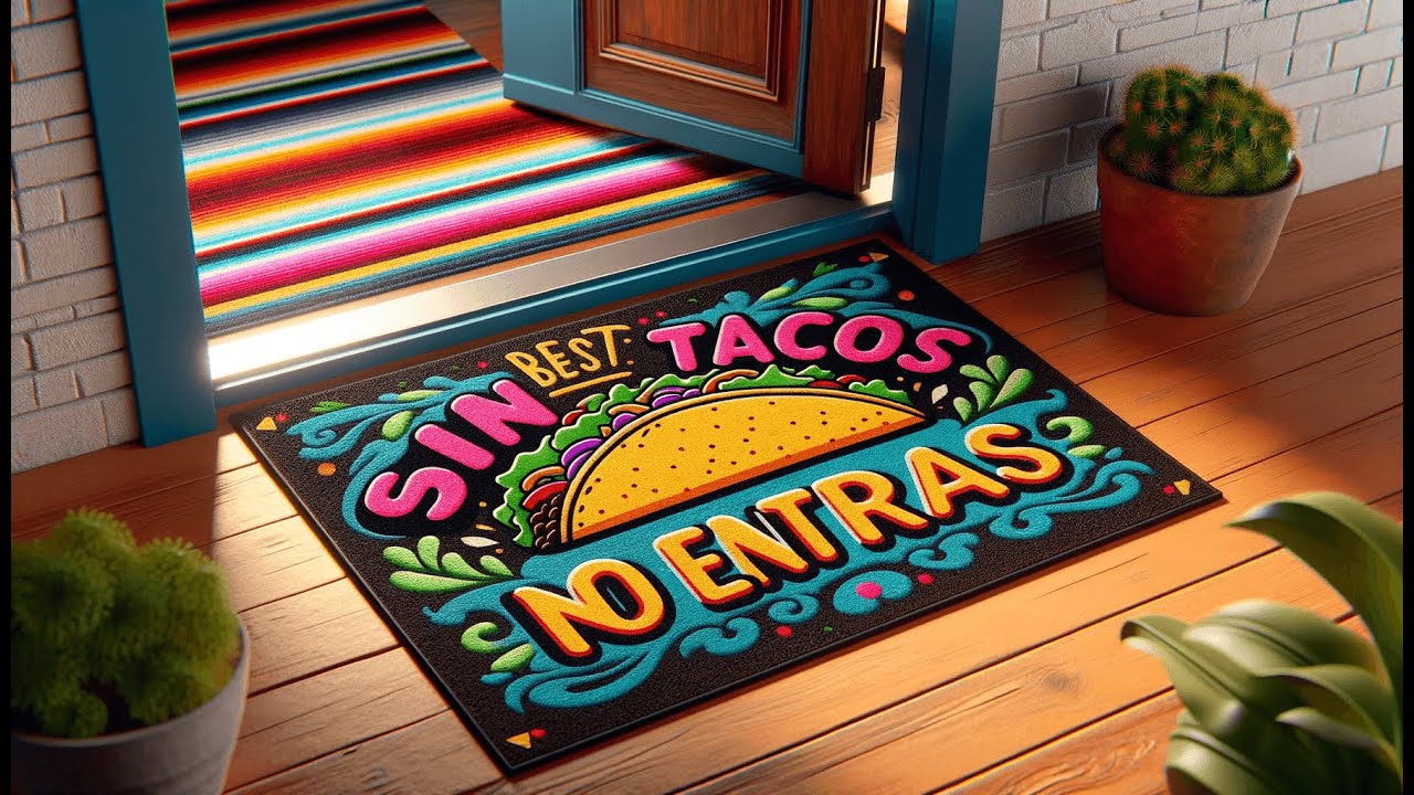 🍽️ RESILIA - X-Large Under Grill Mat | Best Sin Tacos No Entras Mat 🌮