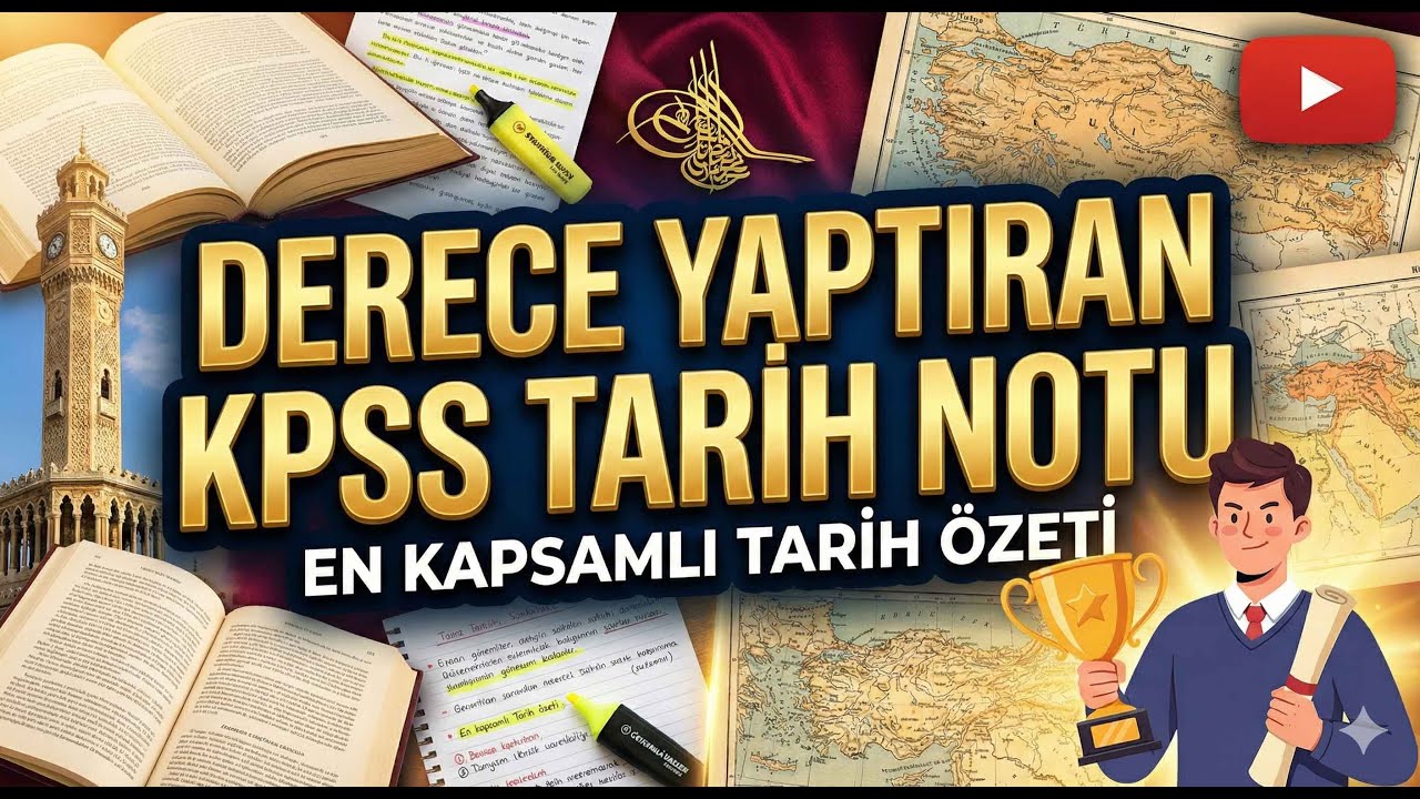 KPSS LİSANS TARİH DERECE YAPTIRAN VİDEO 3 (PDFLİ)