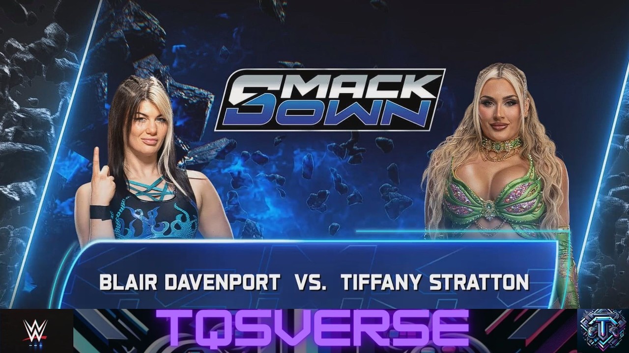 BLAIR DAVENPORT VS TIFFANY STRATTON (C). SMACKDOWN. WWE 2K25. TQS