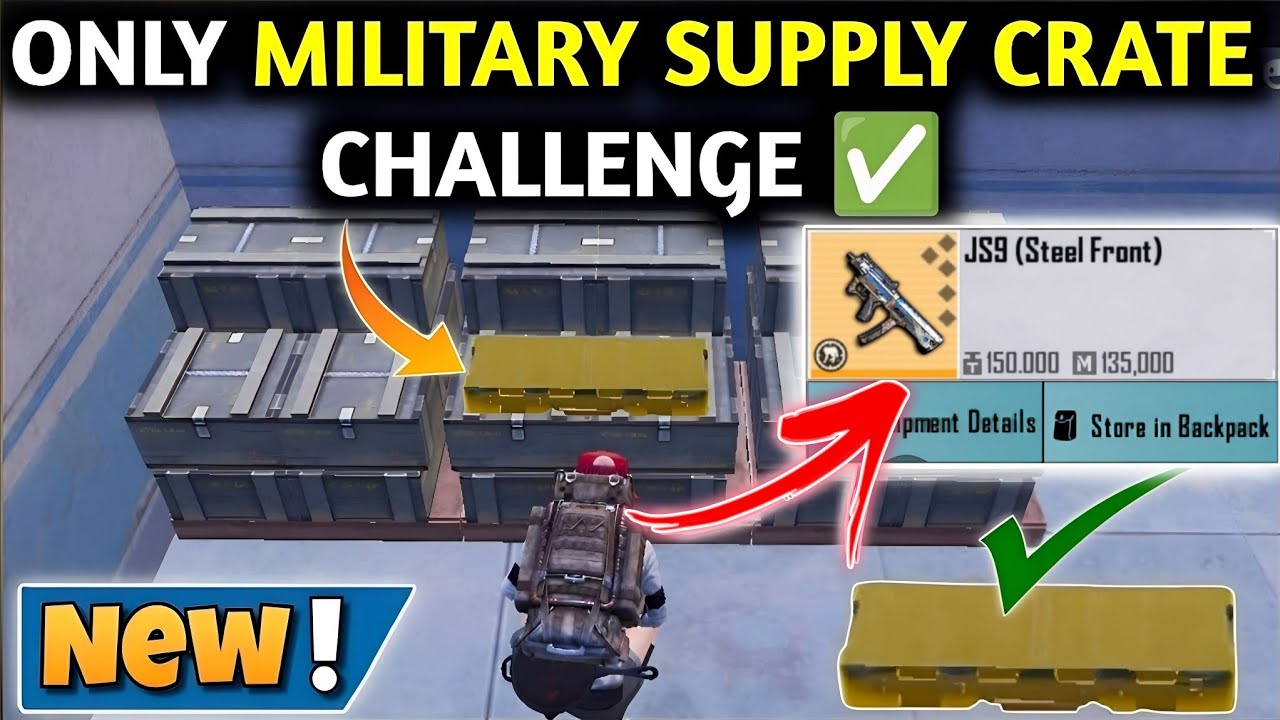 ONLY MILITARY SUPPLY CRATE CHALLENGE 🤯PUBG METRO ROYALE CHAPTER 31