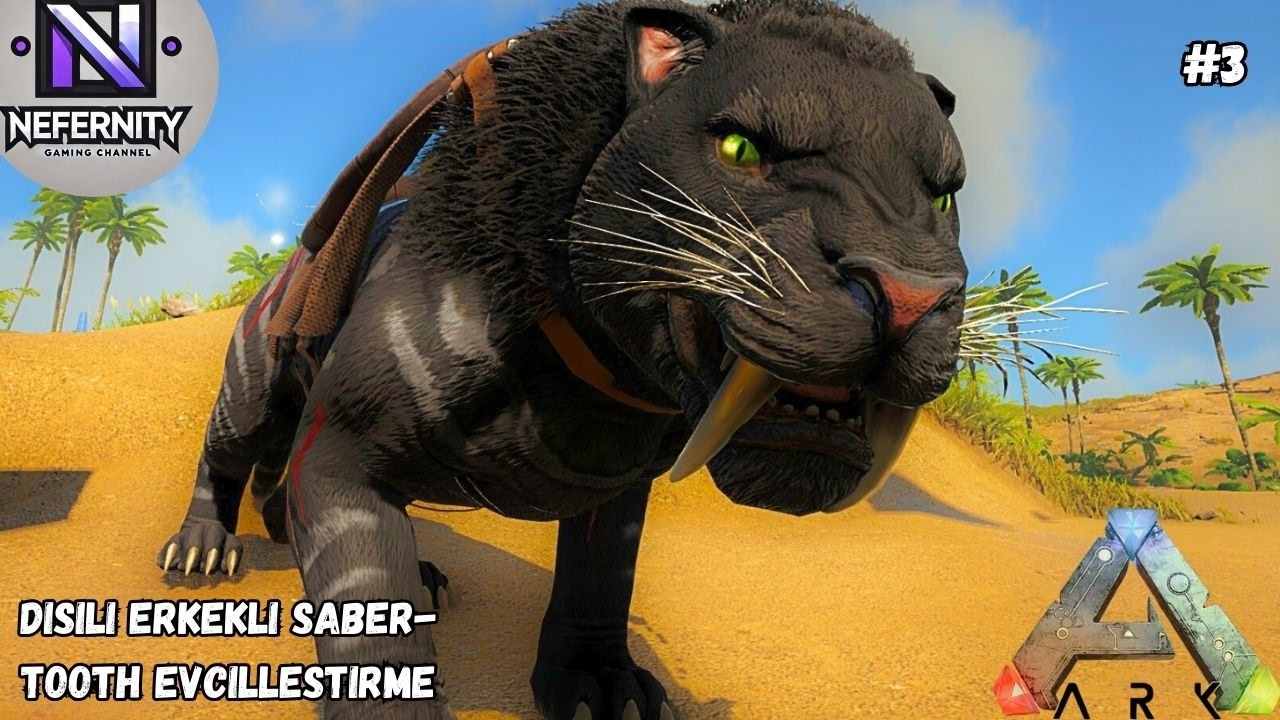 2 Tane Max Level Sabertooth Evcilleştirme!! Ark: Survival Evolved Türkçe | The Island #3