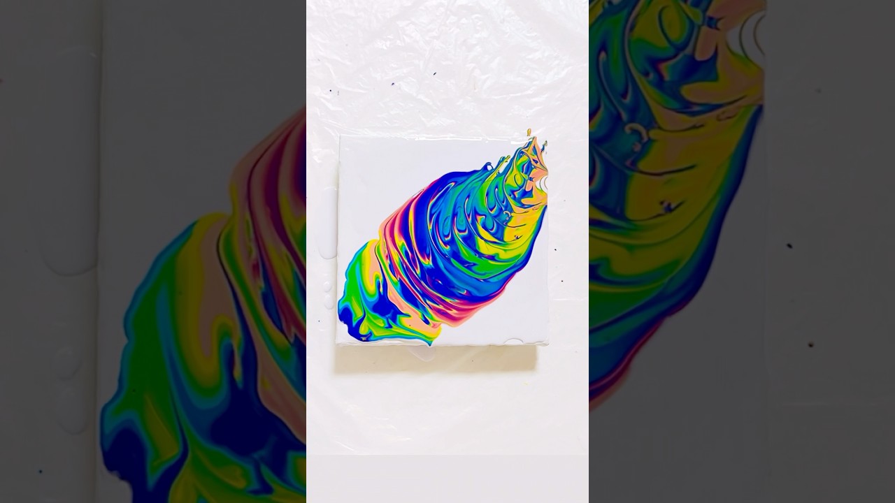 The Rainbow Staccato Pour 🎨 | Fluid Art
