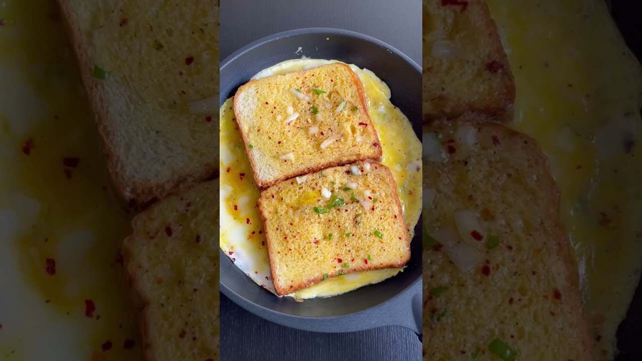 One Pan Egg Toast | Easy Breakfast Egg Sandwich Hack #shorts #youtubeshorts #shortsfeed #sandwich