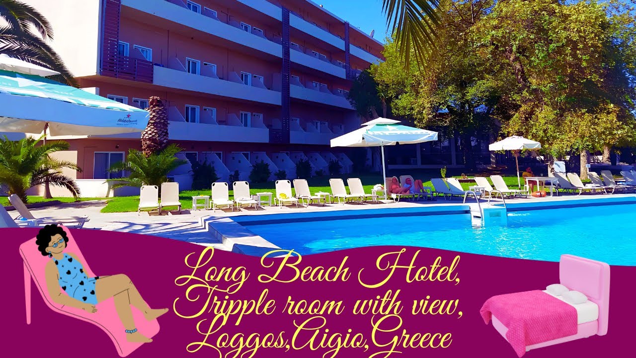 🏬🚪Long Beach Hotel Tripple Room of Elegance!🪑🛏️:Where Dreams Transcend in Loggos,Peloponnese!🏝️🏢 🇬🇷💫