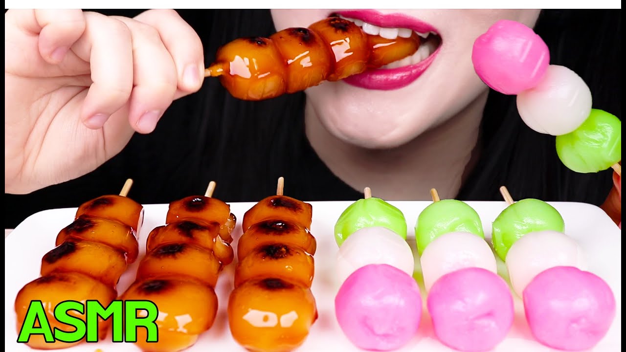 ASMR DANGO *STICKY* (EATING SOUNDS) 당고 리얼사운드 먹방 NO TALKING MUKBANG