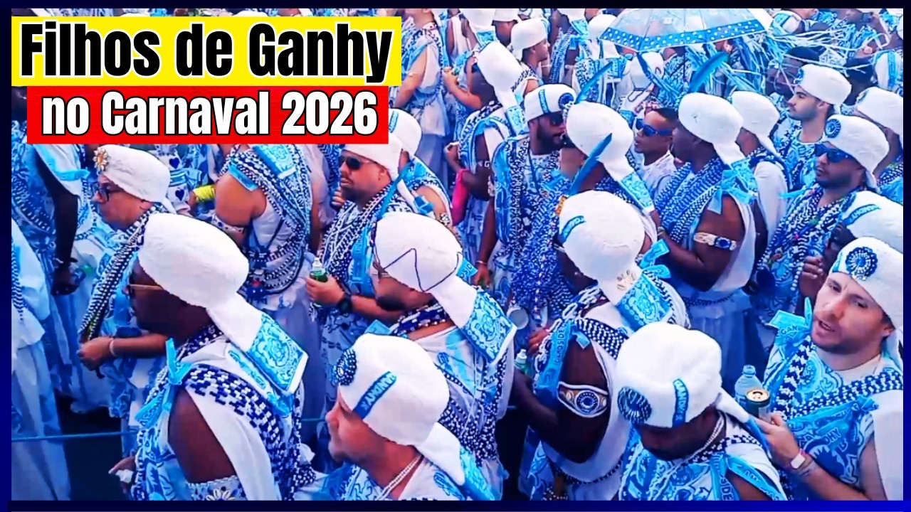 Carnaval com Os Filhos de Gandhy no domingo de carnaval em salvador