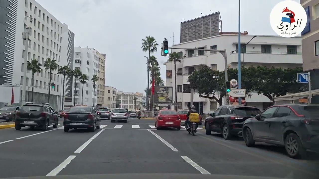 من القطب المالي الى المارينا مول مرورا بشارع يعقوب المنصور ،شارع بئر  انزران، شارع  انفا