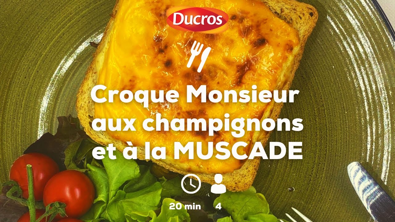 Croque monsieur champignons et muscade