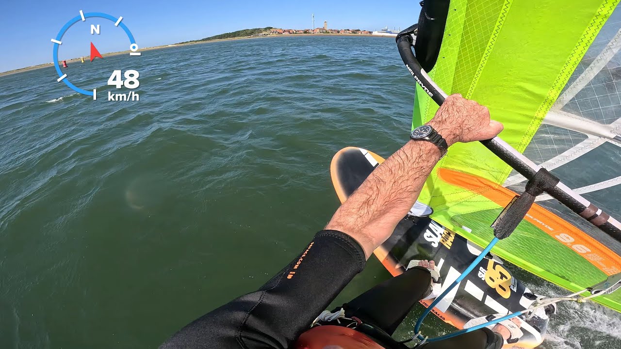 Windsurfing Terschelling, 07 Aug 2024 Light Wind session to Seals