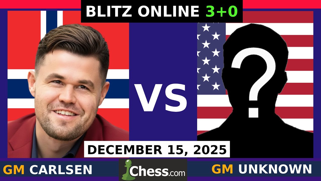 Magnus Carlsen vs GM Handplay01 | Blitz Chess 3+0 | December 15, 2025