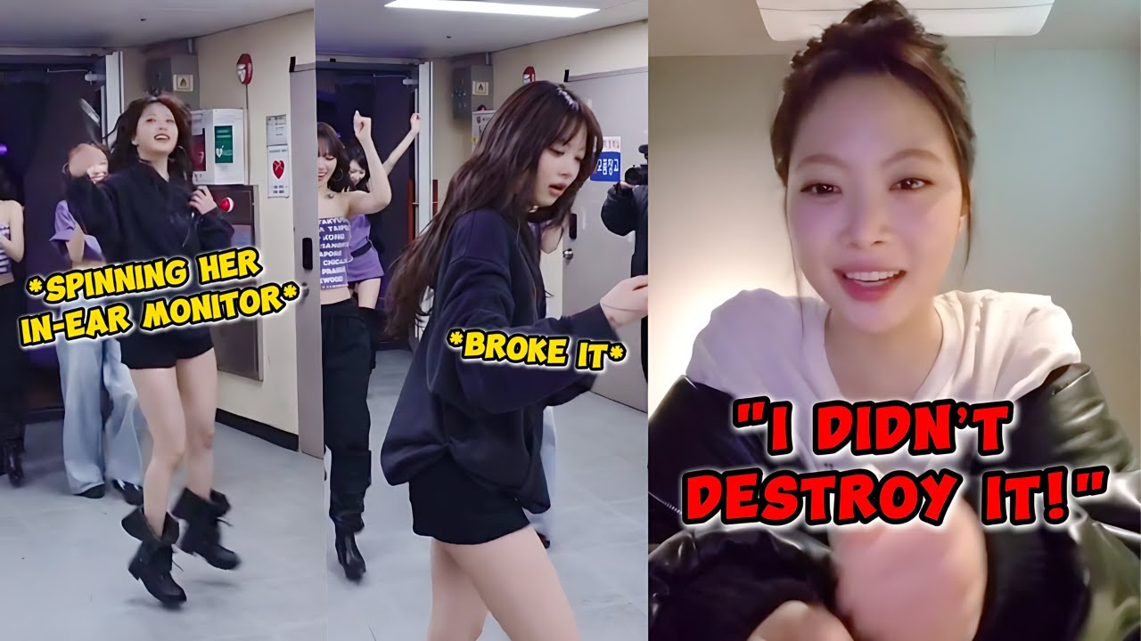 EUNCHAE reacts to what happened in her in-ear monitor after their ‘Easy, Crazy, Hot’ encore 😆