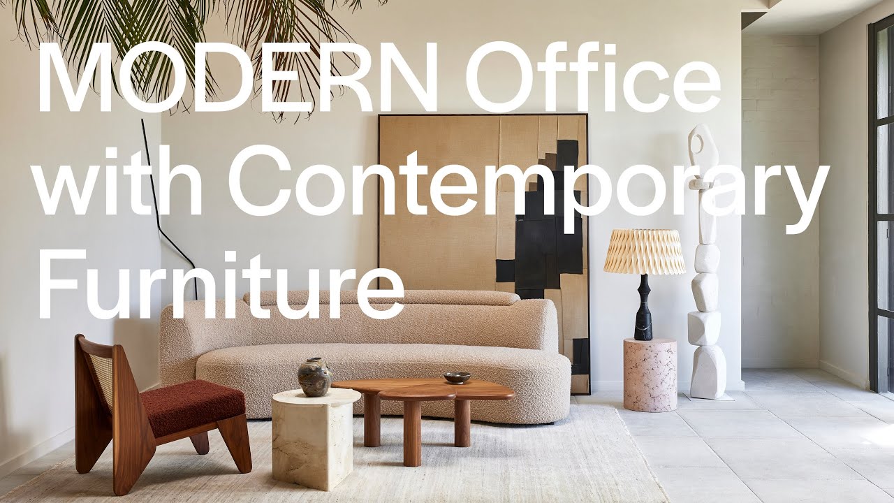 A Landscape Designer’s MODERN Office with Contemporary Furniture Throughout