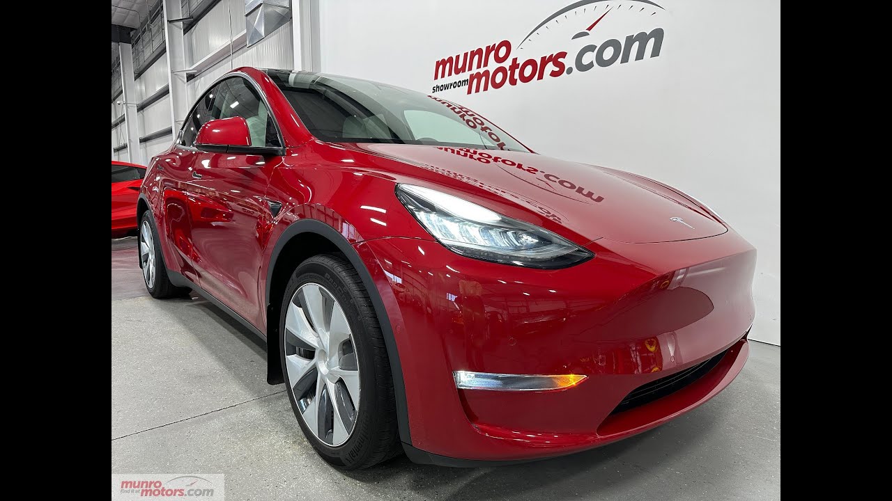 2021 SOLDSOLDSOLD Tesla Model Y Dual Motor Long Range AWD Red Multi-Coat on White Interior 32k kms