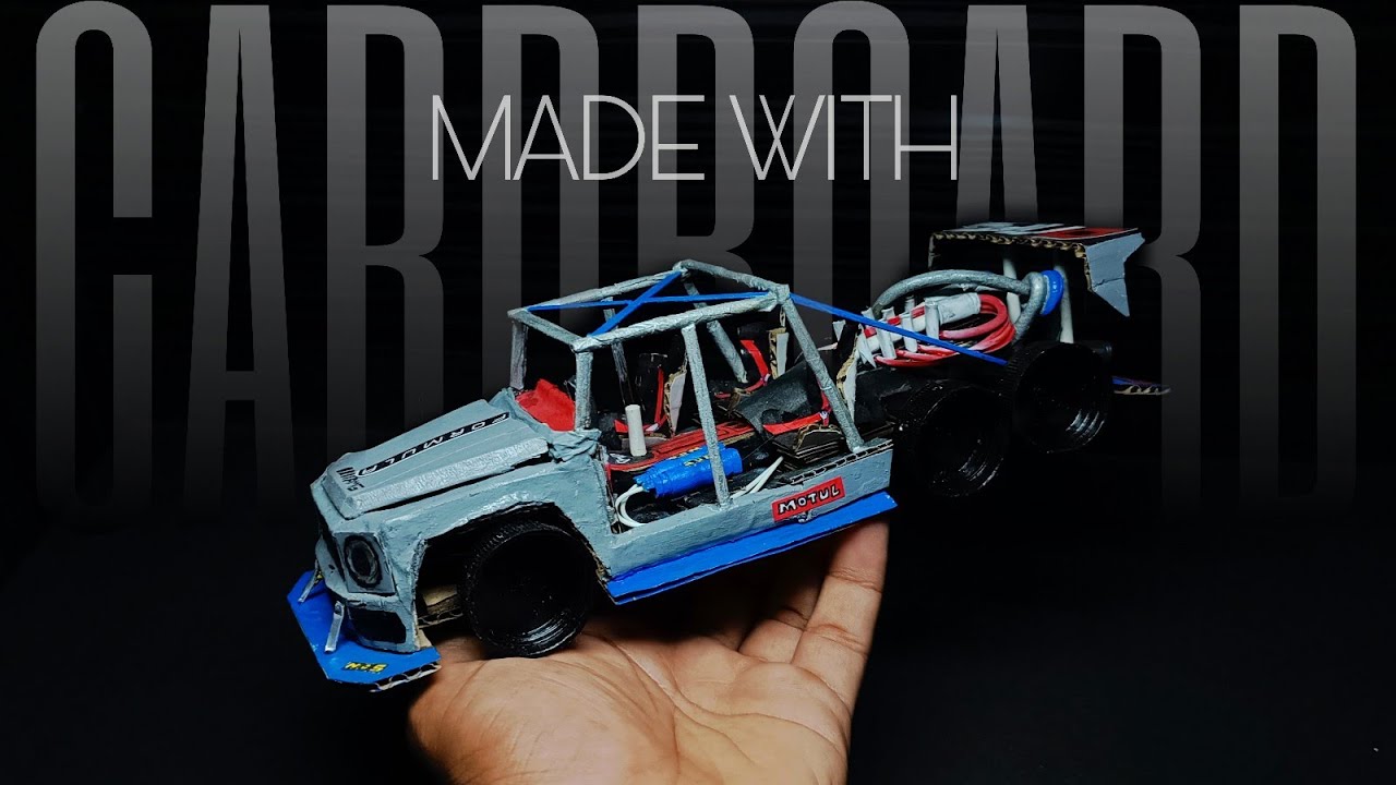 V8 twin turbo F1 style Mercedes G wagon Custom cardboard build 