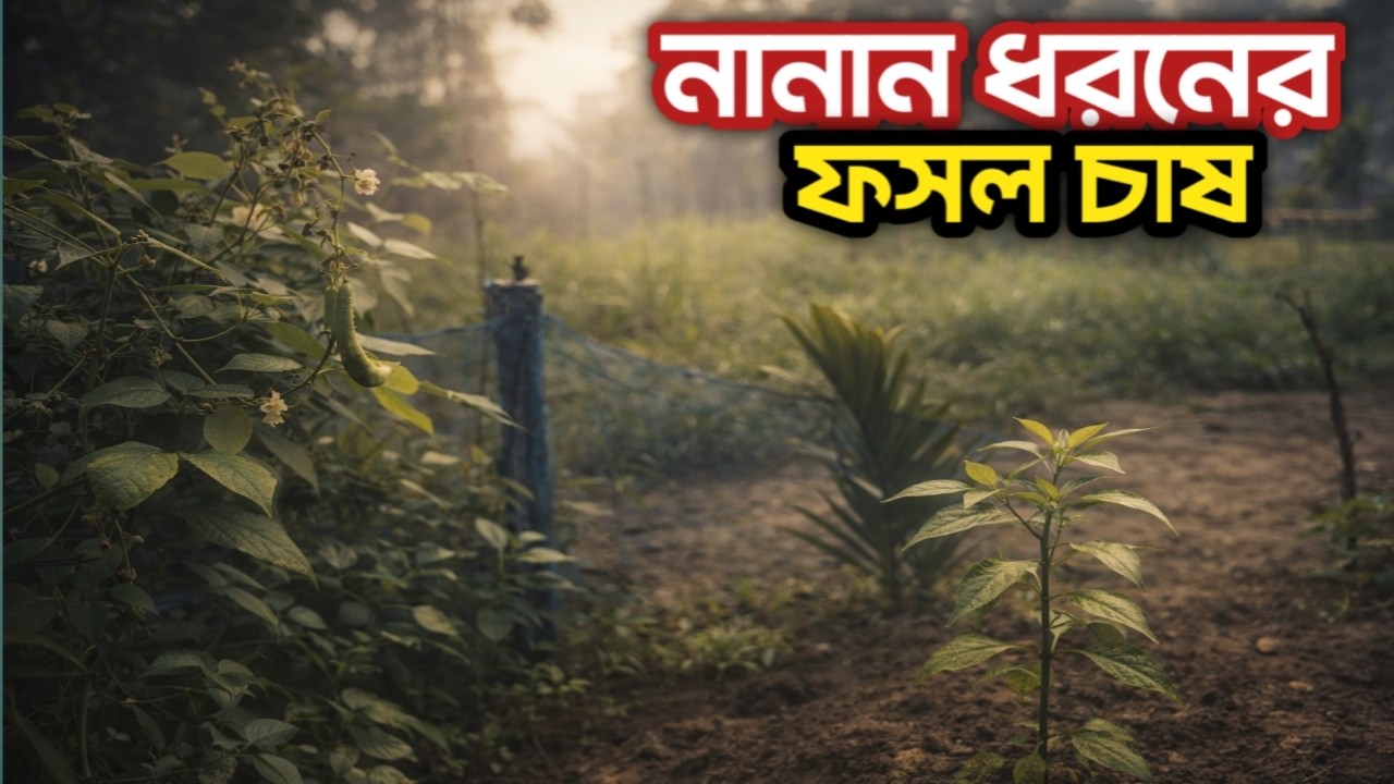 এক জমিতে নানান ধরনের ফসল চাষ আবাদ