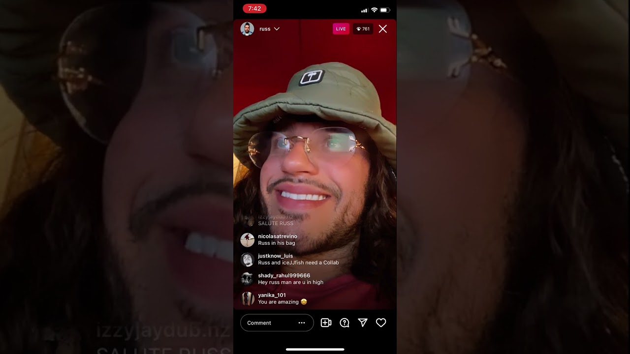 Russ Playing Unreleased Music on IG Live September 8 2021 Part 3