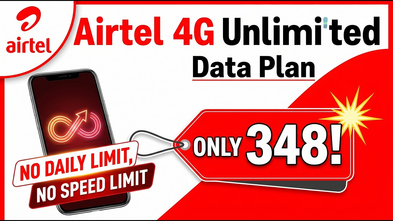 Airtel 4G New Unlimited Plan | Unlimited 4G+5G Data #airtel #newplan