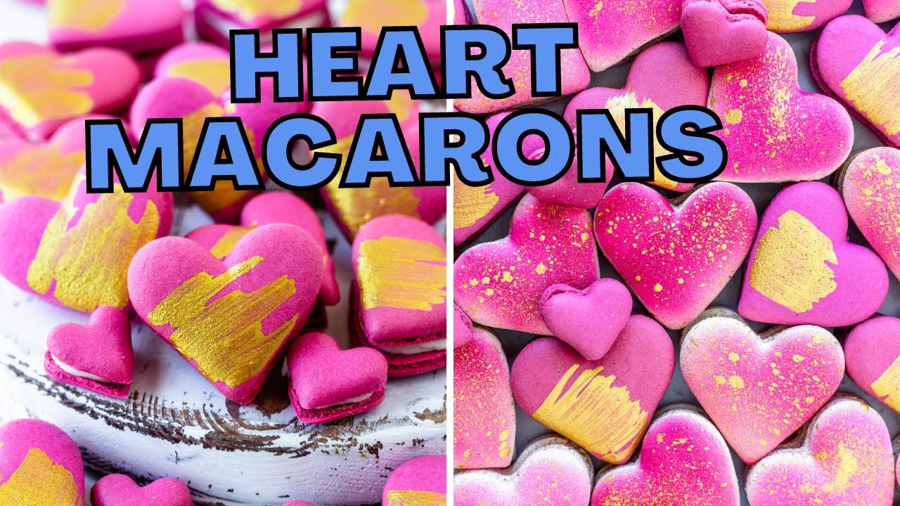 3 designs of Hearts Macarons for Valentine's Day
