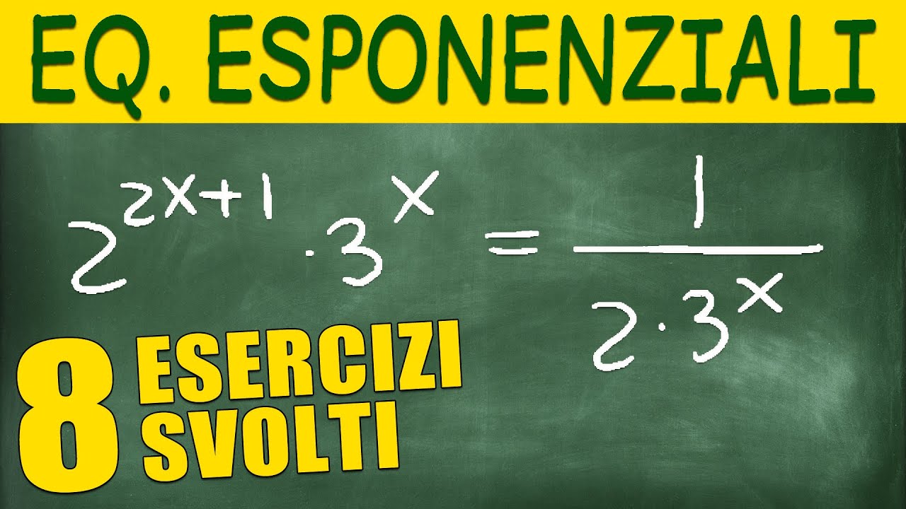 Tutti i Metodi per Risolvere Equazioni Esponenziali - Spiegate Facilmente! - 8 Esercizi Svolti