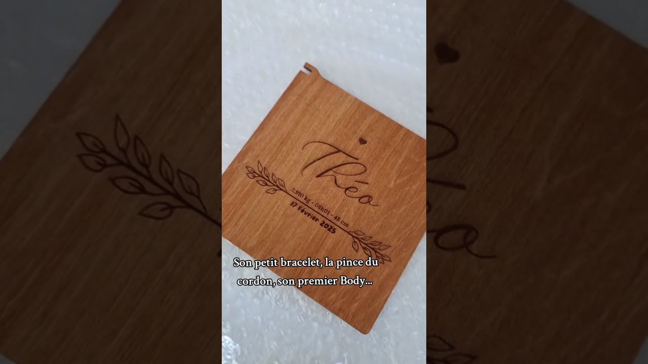 Coffret en bois naissance personnalisable - Sublimora