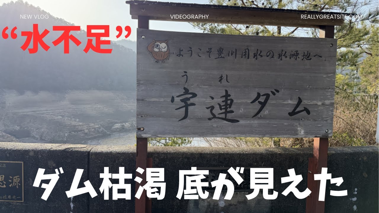 【宇連ダム】ダム枯渇　貯水率1.6%  水不足で底が見えた豊川用水　渇水ダム　2026年