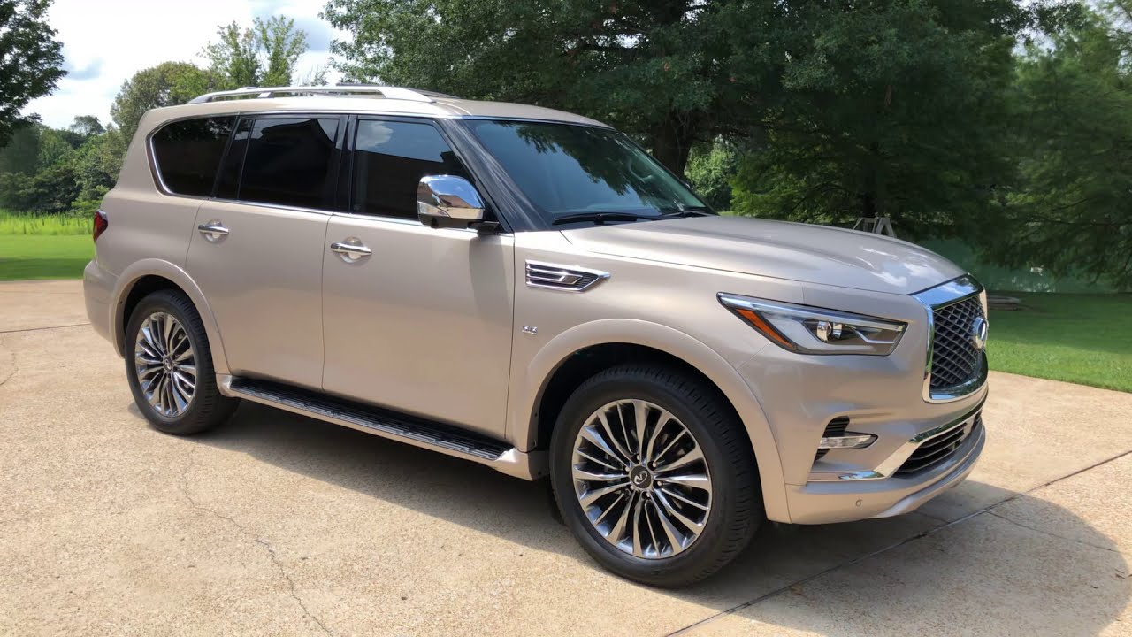 2019 INFINITY QX80 LUXE 4WD CHAMPAGNE QUARTZ LOADED LUX FOR SALE INFO WWW.SUNSETMOTORS.COM LIMITED