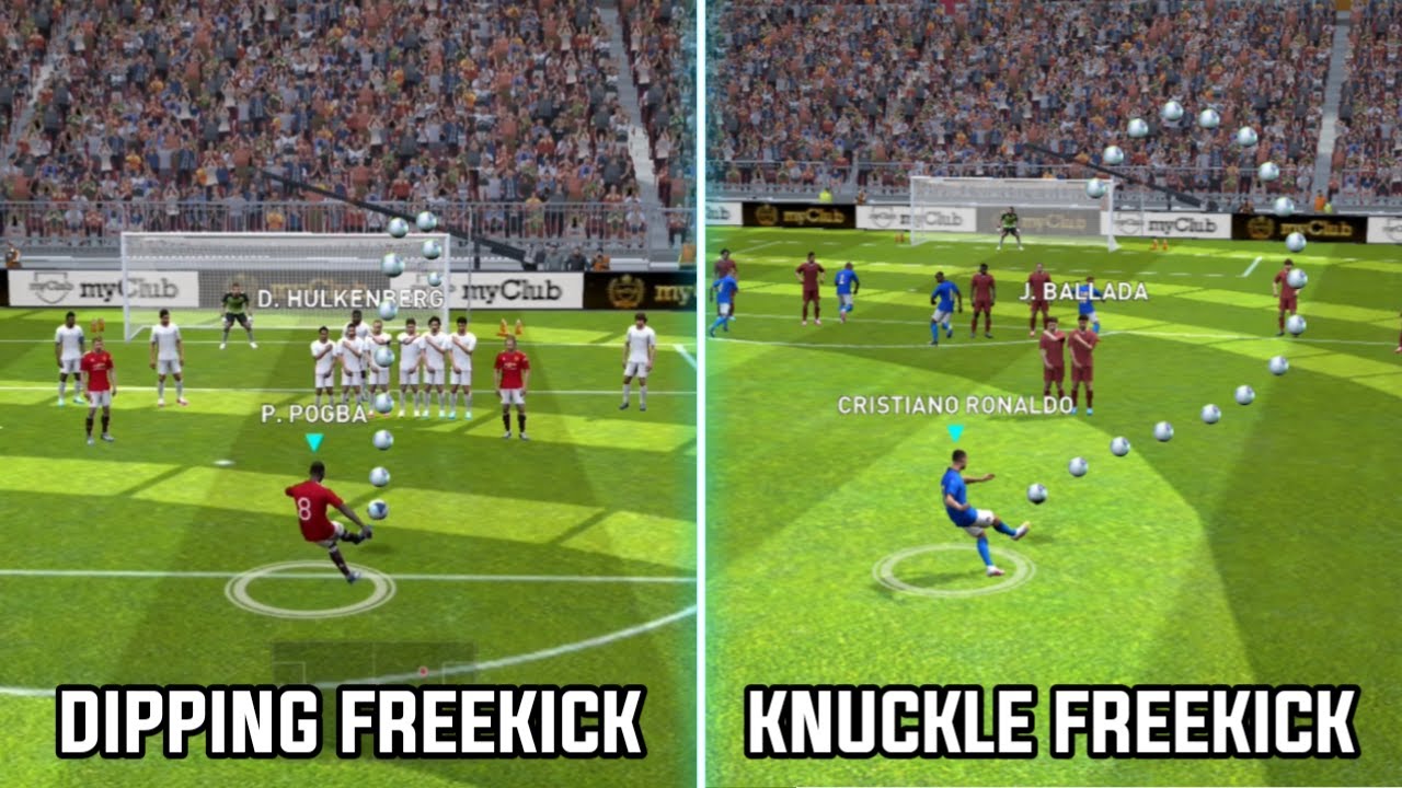 How To Perform Dipping And Knuckle Freekick (Classic & Advanced Control) eFootball 2022 Mobile