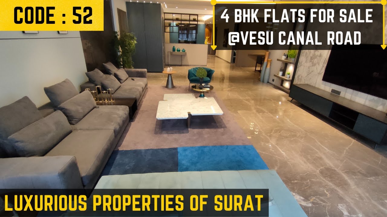 4 BHK SAMPLE FLAT TOUR AT VESU CANAL ROAD SURAT | GREEN VALLEY PROJECT BY ROONGTA DEVELOPERS