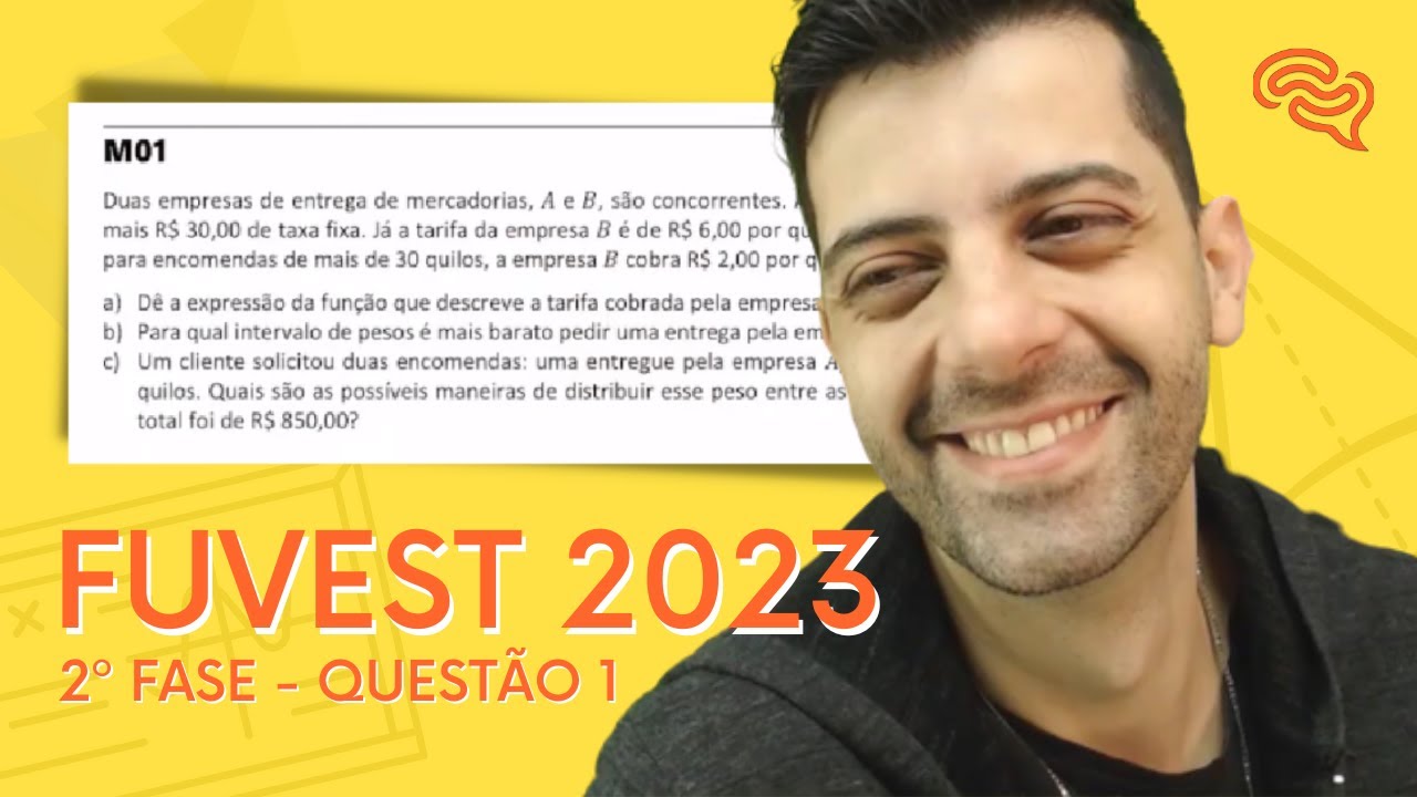 FUVEST 2023/2 - 2ª fase - Q1 - Duas empresas de entrega de mercadorias, A e B, são concorrentes
