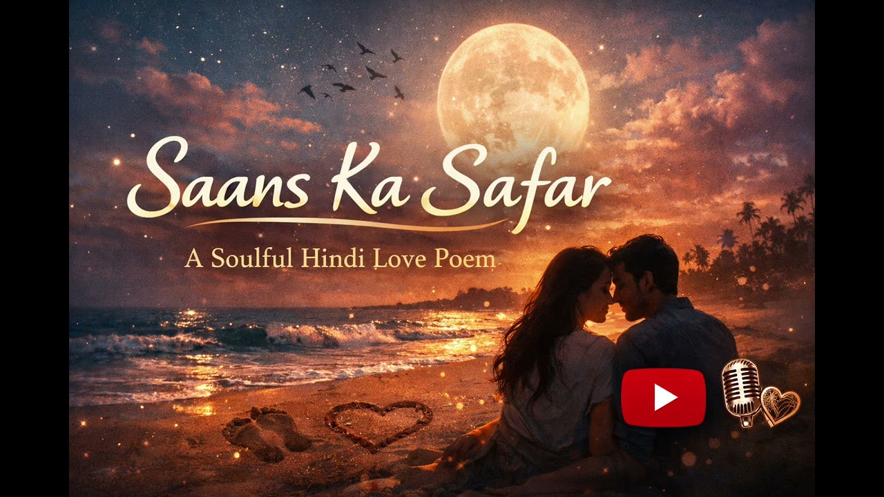 Saans Ka Safar 🌙 | A Soulful Hindi Love Poem / Song About Quiet Ishq & Connection