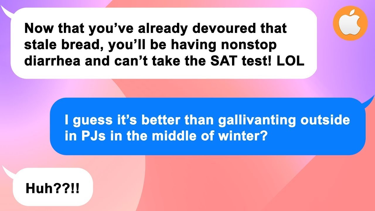 [Apple] Dad gives me food poisoning so I can’t take SAT test  Aunt Sydney comes to the rescue!