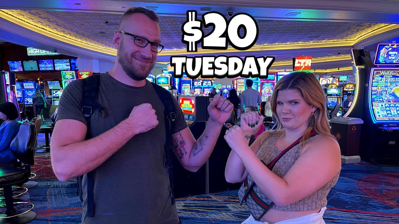 Вторник: битва мужей и жен за $20 на игровых автоматах! 🥊