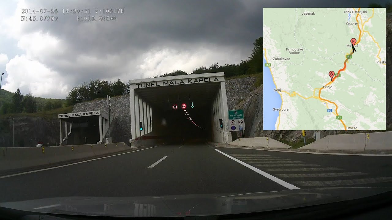 DVR #14 Chorwacja - Autostrada A1 i Tunel 