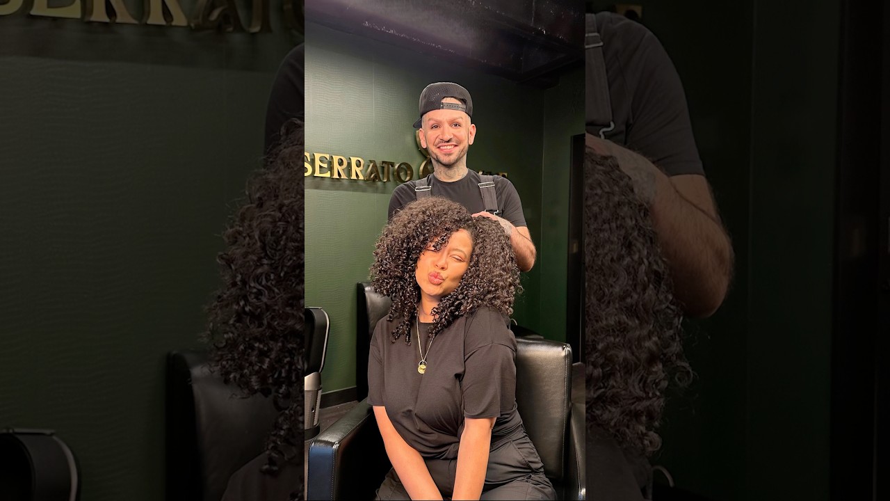 Long curly layers with a versatile part #curlyhair #curls #naturalhair #curlystyles #longcurly