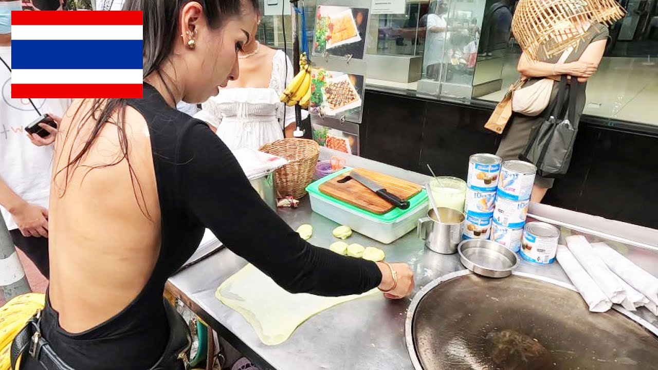 Lotti Lady в Бангкоке открыта с вечера к ночи 🇹🇭 Тайская уличная еда