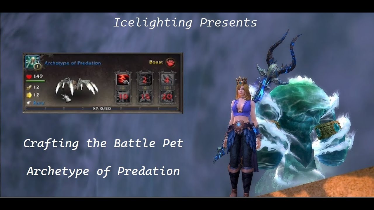 Archetype of Predation - Crafable Battle Pet- Genesis Motes- Tarachnid Lattice- Glimmer of Predation