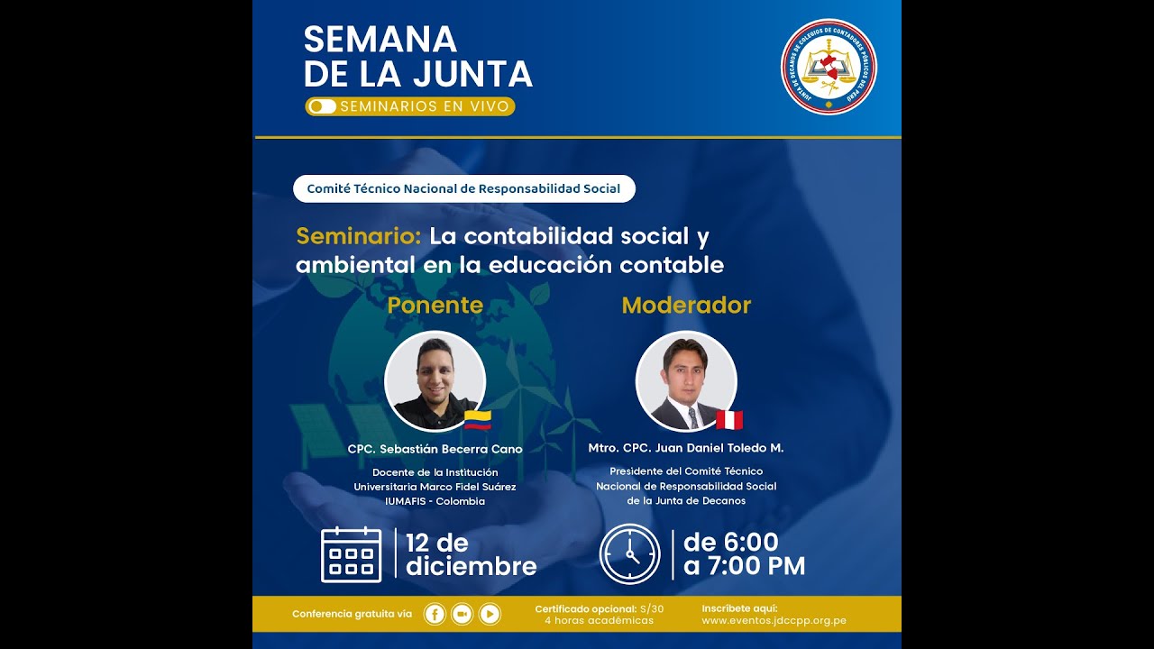 Seminario: La contabilidad social y ambiental en la educaci&oacute;n contable