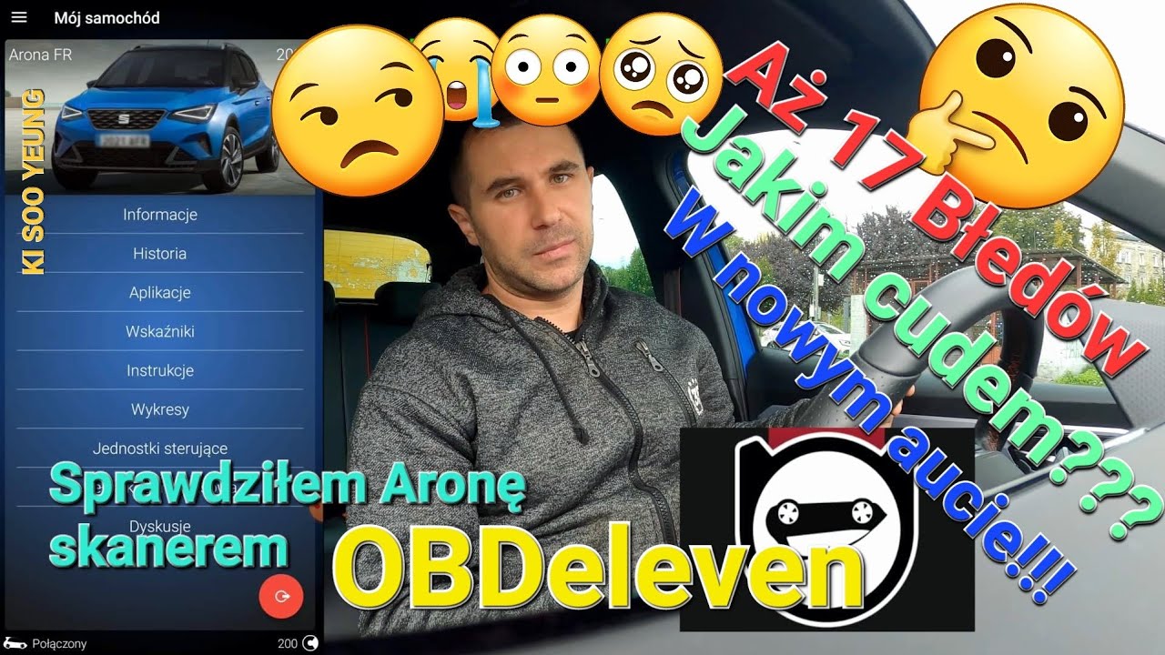 Testuję OBDeleven |17 błęd&oacute;w w NOWYM AUCIE! Pierwsze podłączenie skanera Seat Arona #4k #subtitles