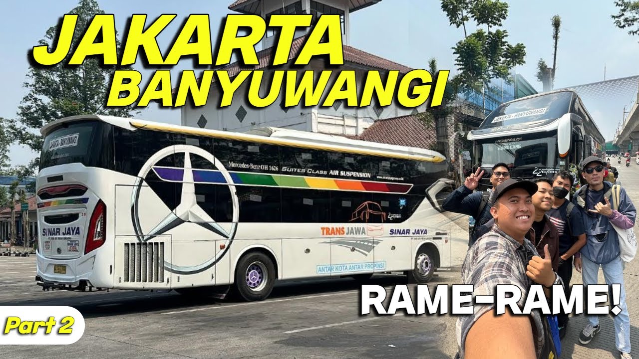 NAIK BUS SLEEPER RAME-RAME !!🤣🤣 | Trip Bus Sinar Jaya Suite Class Jakarta - Banyuwangi | Part 2