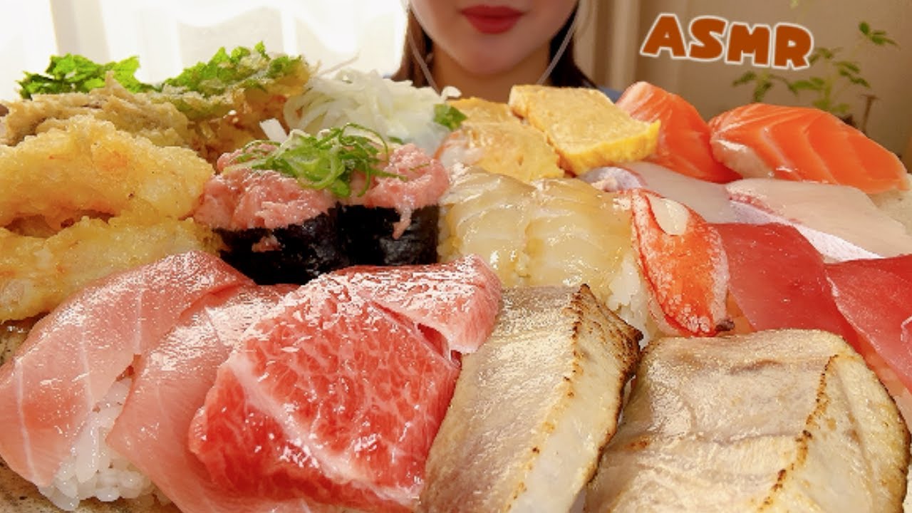 【ASMR】スシローのお寿司が美味しすぎる！！！【咀嚼音】【Eating Sound】【Sushi】