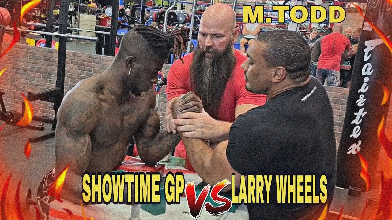 Larry Wheels vs Showtime Gp ARMWRESTLING BATTLE 🔥 - FT. Michael Todd