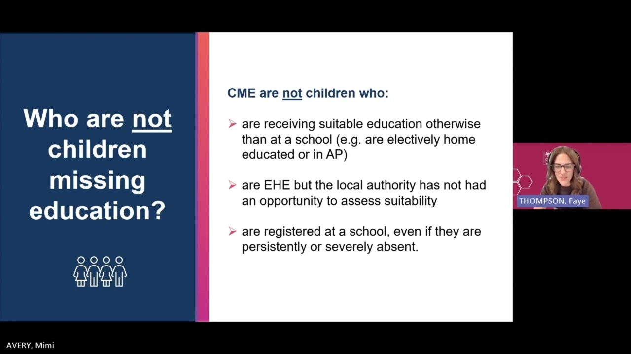 Children Missing Education Guidance Webinar for Schools - October 2025