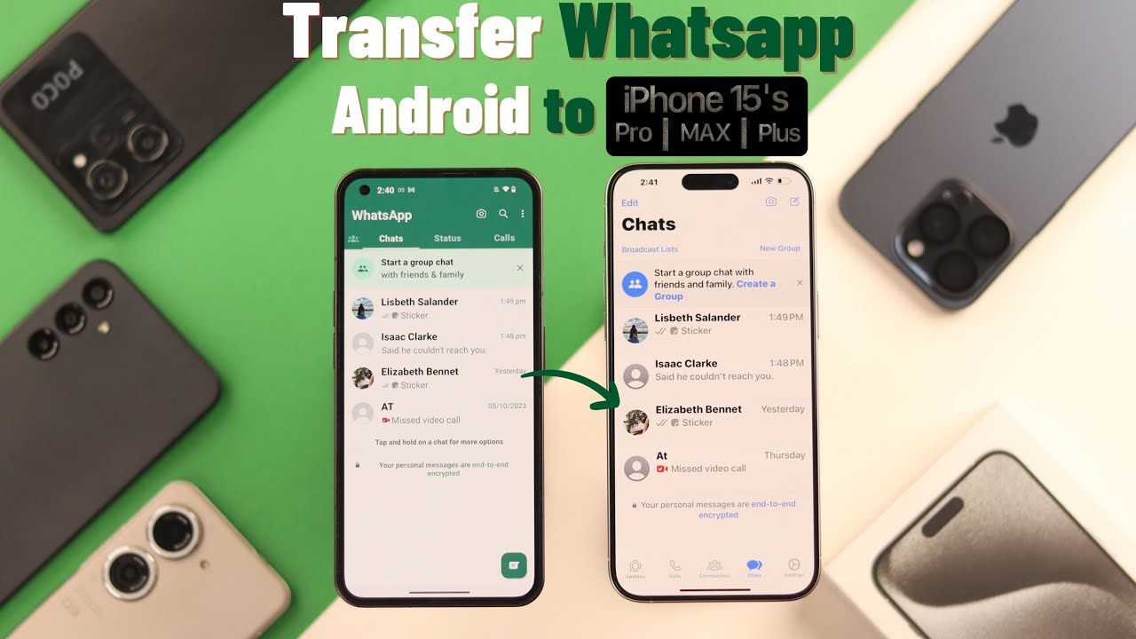 Trasferisci WhatsApp da Android al nuovo iPhone 15! [Metodo ufficiale]