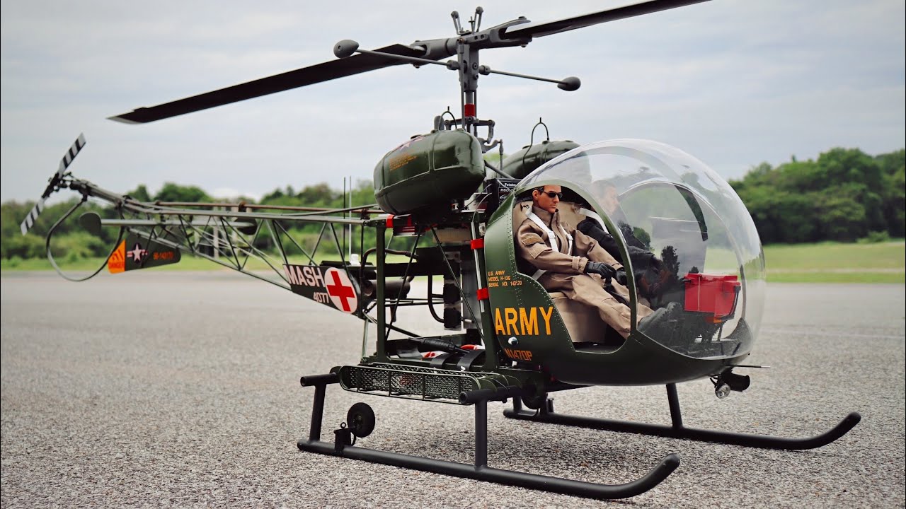 Hirobo Bell47 U.S. ARMY R/C Helicopter