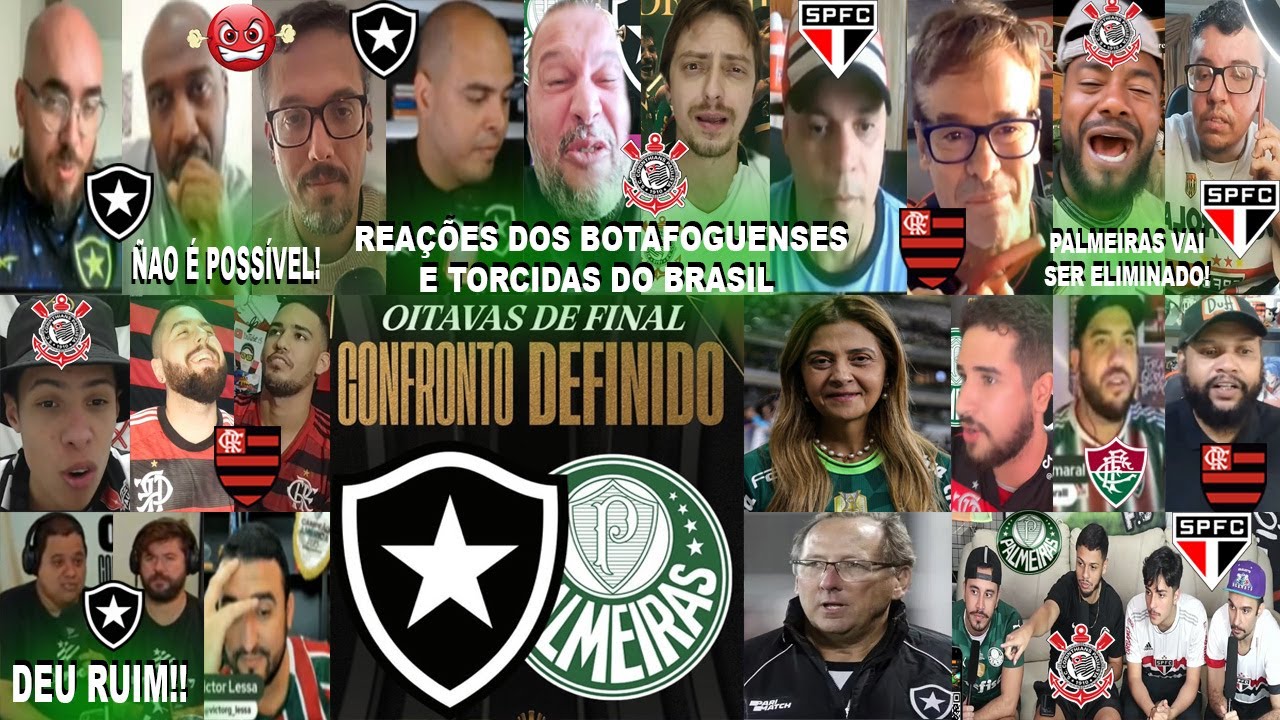 BOTAFOGUENSES E TORCIDAS DO BRASIL AO SORTEIO PALMEIRAS X BOTAFOGO NA LIBERTADORES TEXTOR X LEILA