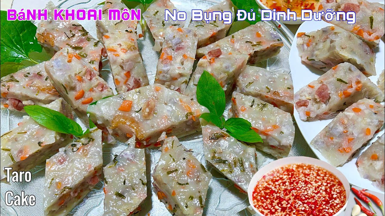BÁNH KHOAI MÔN THẬP CẨM làm nhanh gọn ăn còn ngon hơn bánh đúc mặn- Mixed taro cake